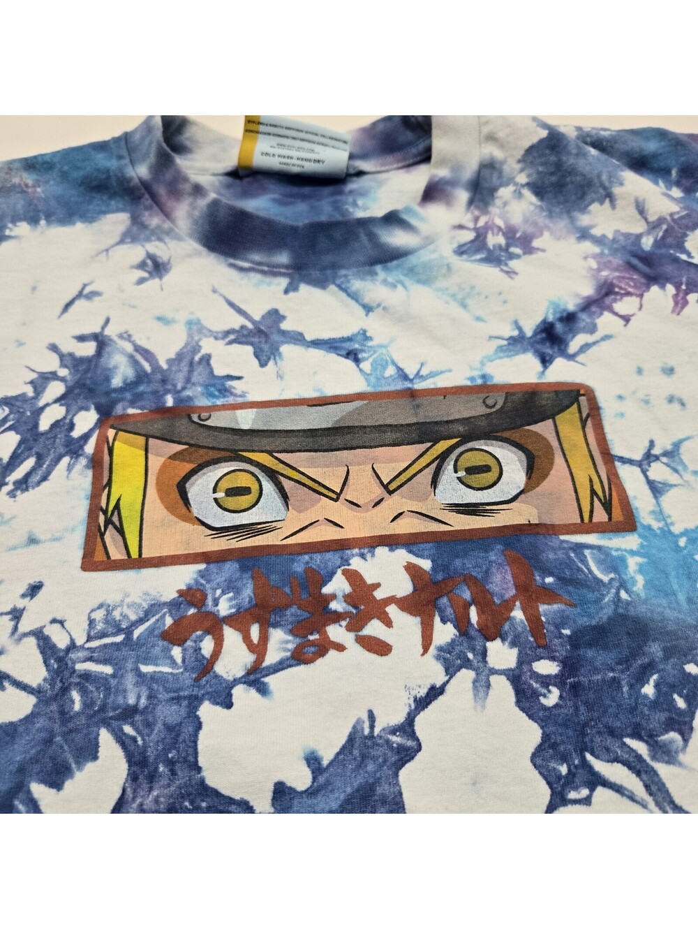 Size LARGE Hypland Naruto T-Shirt Anime Graphic Tee Shippuden Tie Dye USA Made